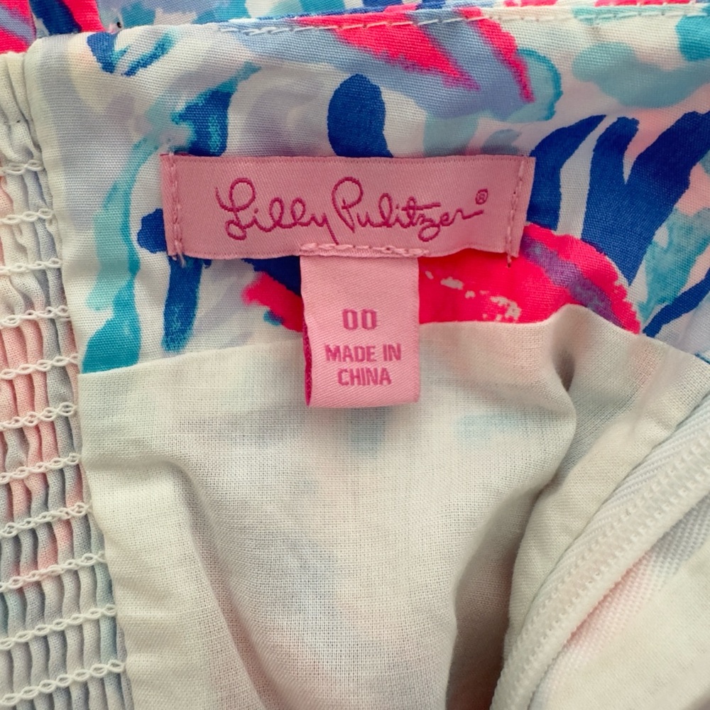 LILLY PULITZER EASTON DRESS COSMIC CORAL "CRACKED UP"  Size 00 - Picture 14 of 16